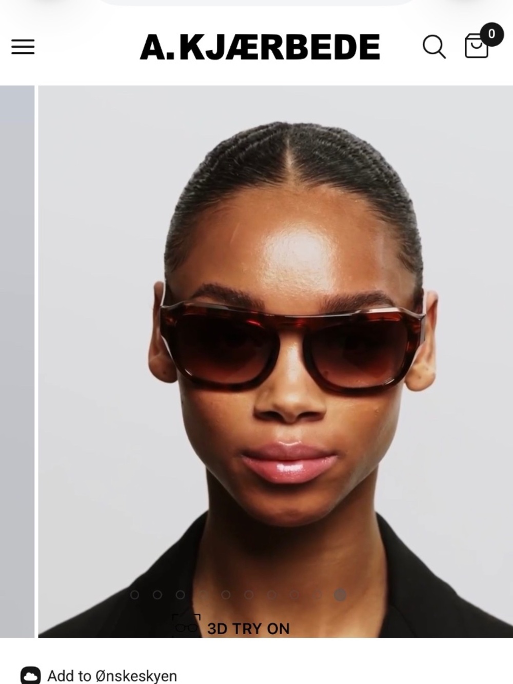 A.Kjærbede Max Tortoise Sunglasses w/ Pouch